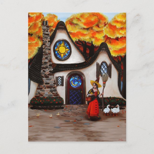 The Witch and her Geese Postcard (Front)