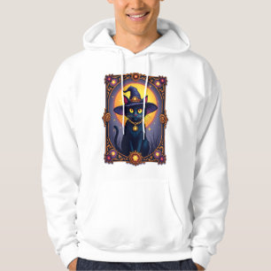 The Witch Cat Tarot Card Halloween Vintage Gothic Hoodie