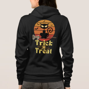 The Witch Cat's Trick or Treat Adventure Hoodie