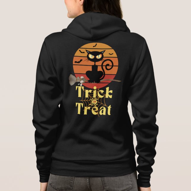 The Witch Cat's Trick or Treat Adventure Hoodie (Back)