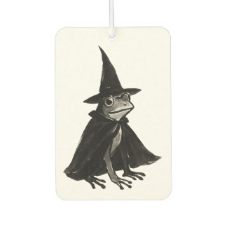 The Witch Frog – Ink Brush Halloween Design on Car Air Freshener