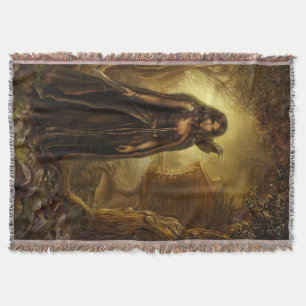 The Witch In The Woods Throw Blanket