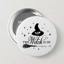 The Witch Is In | Halloween Witch Hat & Broomstick