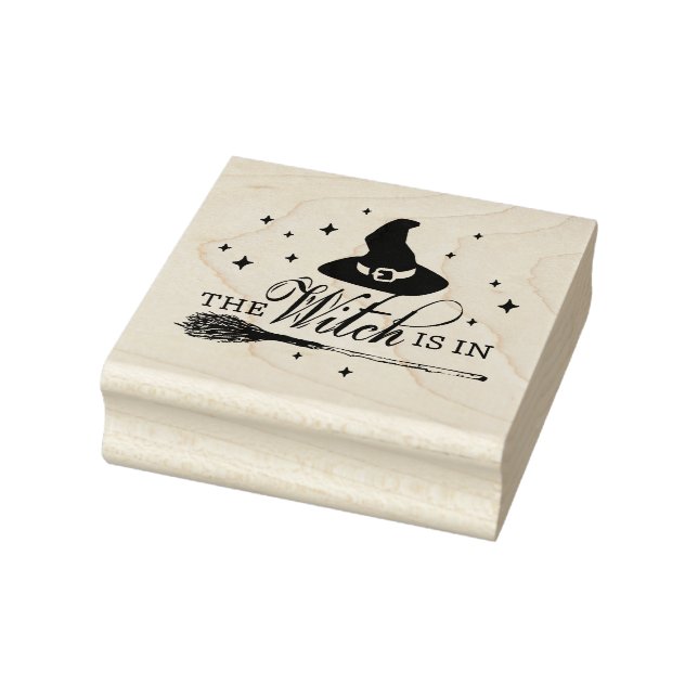 The Witch Is In | Halloween Witch Rubber Stamp (Stamp)