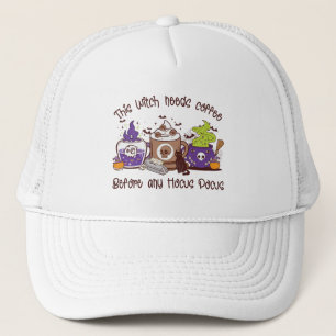 The Witch Needs Coffee - Coffee Lover Trucker Hat