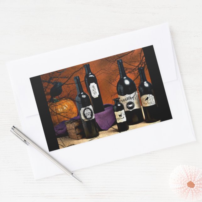 The Witches Bottles Rectangular Sticker (Envelope)