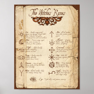 The WITCHES RUNES Poster