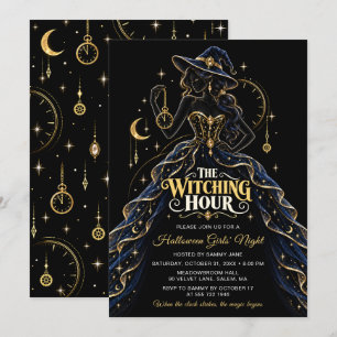 The Witching Hour Halloween Girls Night Invitation