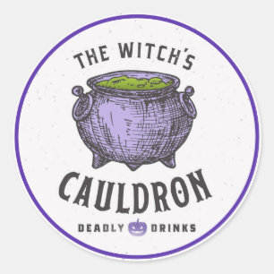 The Witch's Cauldron Classic Round Sticker