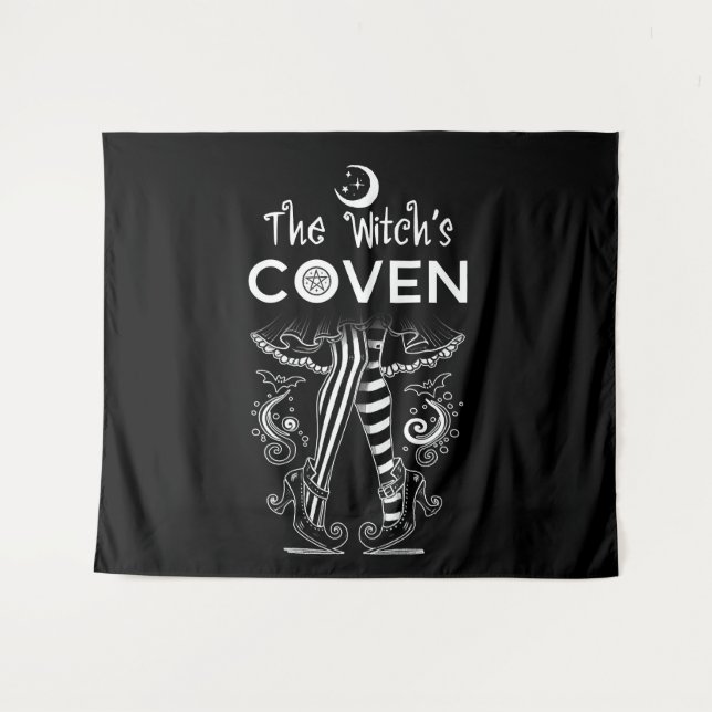 The Witch's Coven Witchy Legs Halloween Tapestry (Front (Horizontal))
