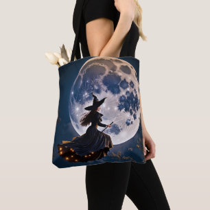 The Witch's Flight Full Print Tote Bag