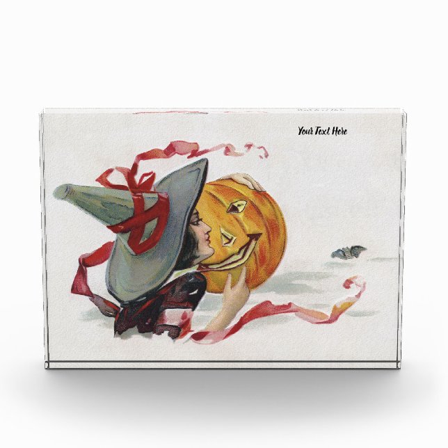 The Witch's Kiss: a Jack o Lantern on Halloween Photo Block (Front)