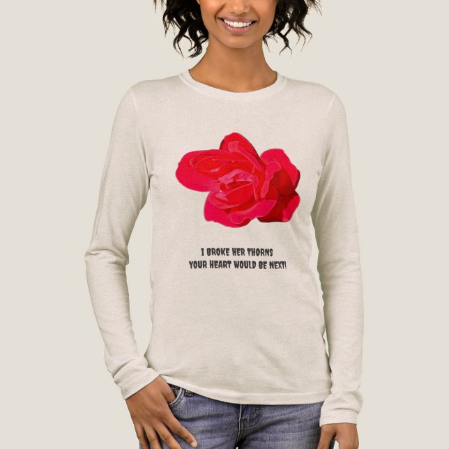 The Witty Armour Rose Long-Sleeve Tee (Front)