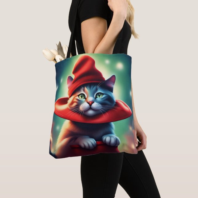 the wizard cat tote bag (Close Up)