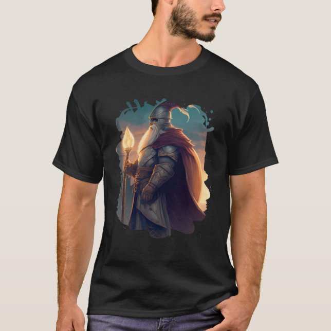 The wizard knight hero with courage and magic T-Shirt (Front)