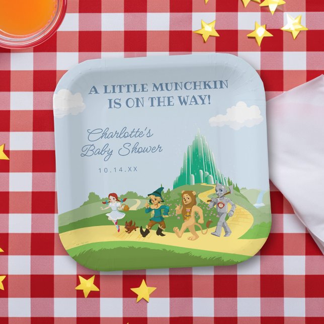 The Wizard Of Oz™ Birthday Baby Shower Paper Plate (Paper plate on table)