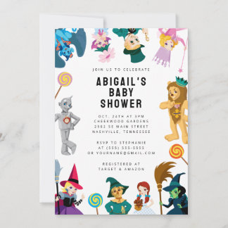 The Wizard of Oz Character Baby Shower Invitation