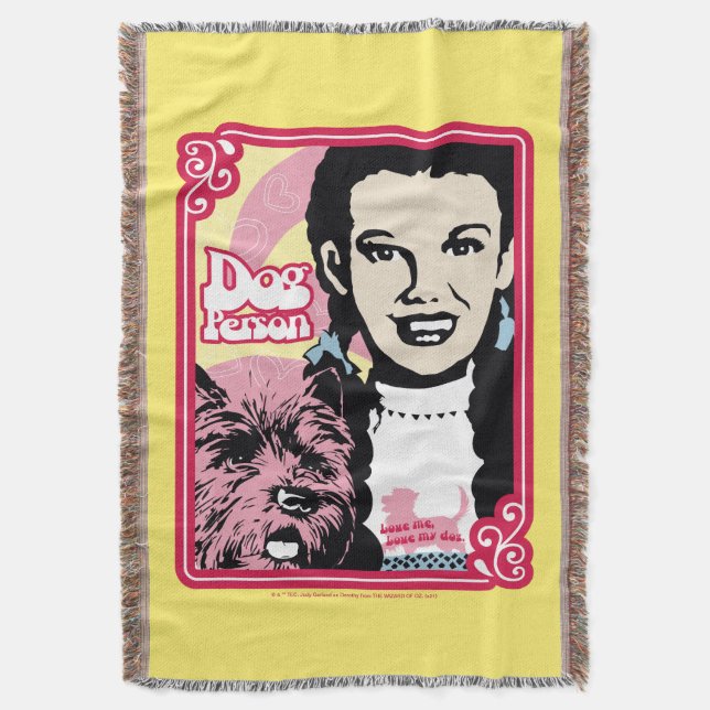 The Wizard Of Oz™ | Dorothy™ & Toto™ - Dog Person Throw Blanket (Front Vertical)