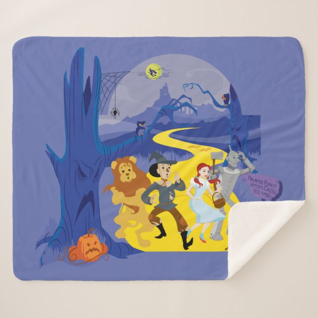 The Wizard Of Oz™ | Halloween Haunted Forest Sherpa Blanket (Front (Horizontal))