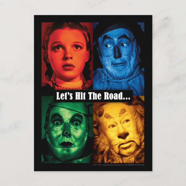 The Wizard Of Oz™ | Let's Hit The Road Postcard (Front)