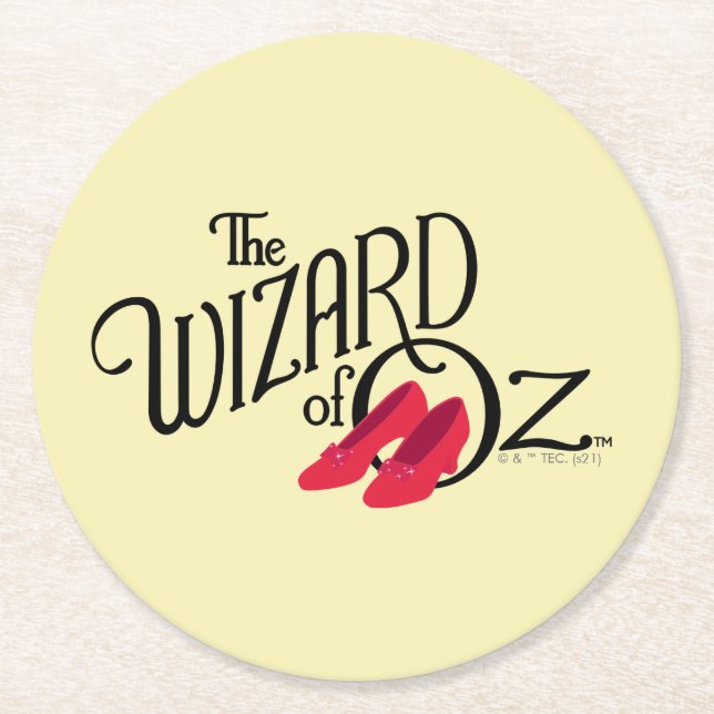 The Wizard Of Oz™ Logo Round Paper Coaster (Front)
