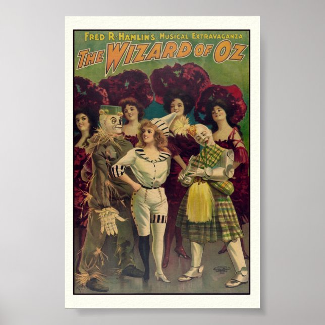 The Wizard of Oz Musical Vintage Poster 1903 (Front)
