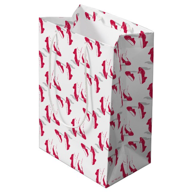 The Wizard Of Oz™ | Ruby Slippers™ Pattern Medium Gift Bag (Back Angled)