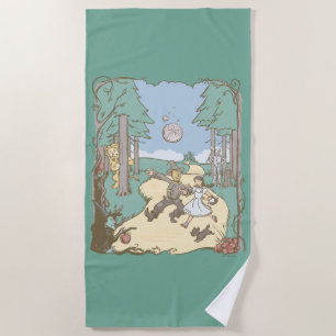 The Wizard Of Oz™   Storybook Yellow Brick Road Beach Towel