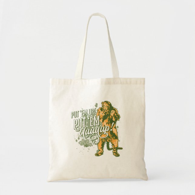 The Wizard Of Oz The Cowardly Lion Put Em Up Tote Bag (Front)