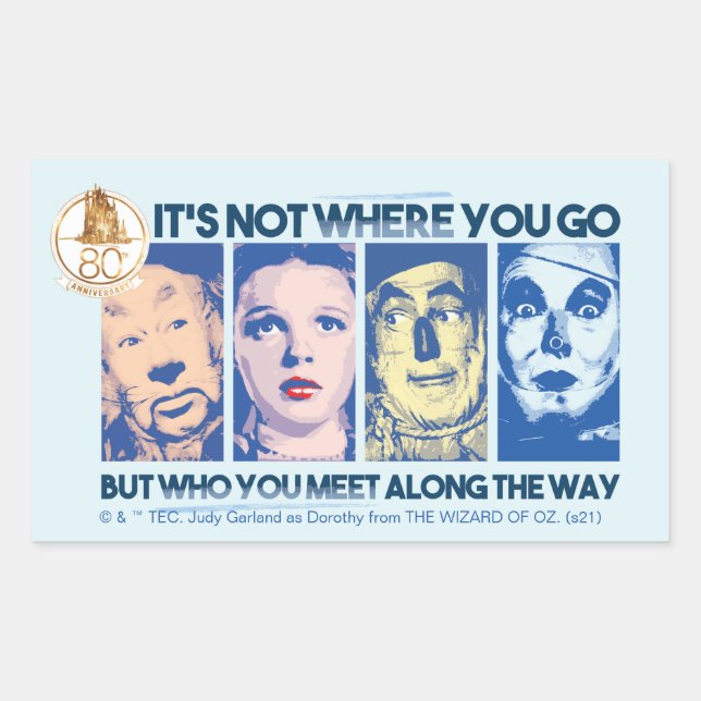 The Wizard Of Oz™ | Who You Meet Along The Way Rectangular Sticker (Front)