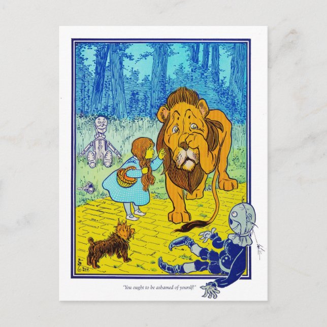 The Wizard of Oz: You Ought to be Ashamed! Postcard (Front)