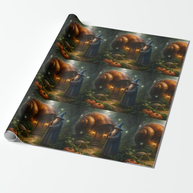 The wizard of the Shell fantasy mat wrapping paper (Unrolled)