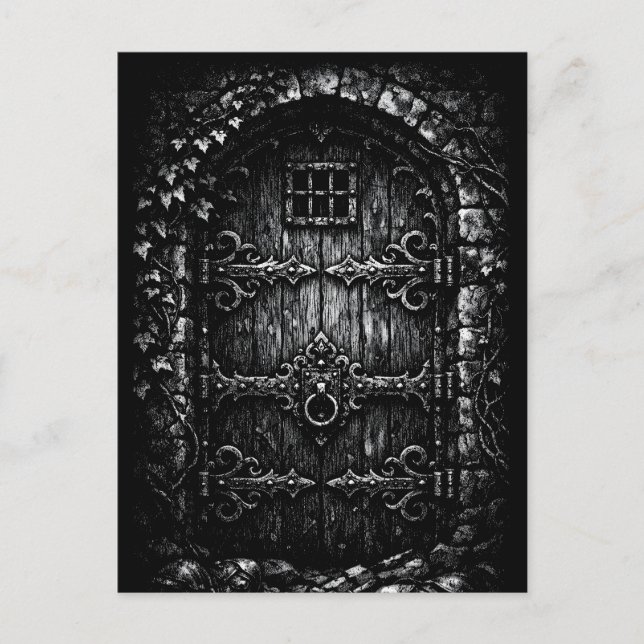 The Wizard’s Door — by BurnsInHell Postcard (Front)