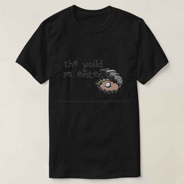 the woild is ya erster - newsies Sticker T-Shirt (Design Front)