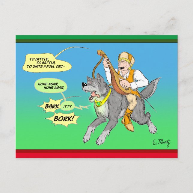 The Wolf and the Bard Holiday Postcard (Front)