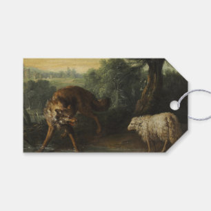 The Wolf and the Lamb (by Jean-Baptiste Oudry) Gift Tags