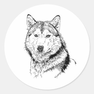THE WOLF CLASSIC ROUND STICKER