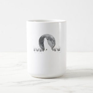 the wolf`s cry under the full moon coffee mug