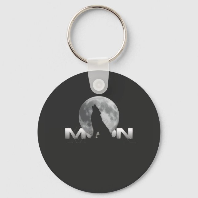 the wolf`s cry under the full moon key ring (Front)