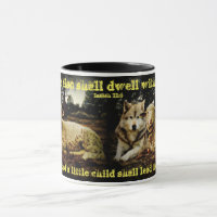 "The wolf shall dwell with the lamb" laying down