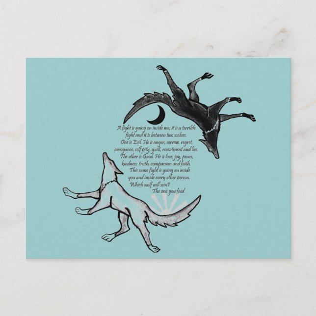 The Wolf that Feeds Postcard (Front)