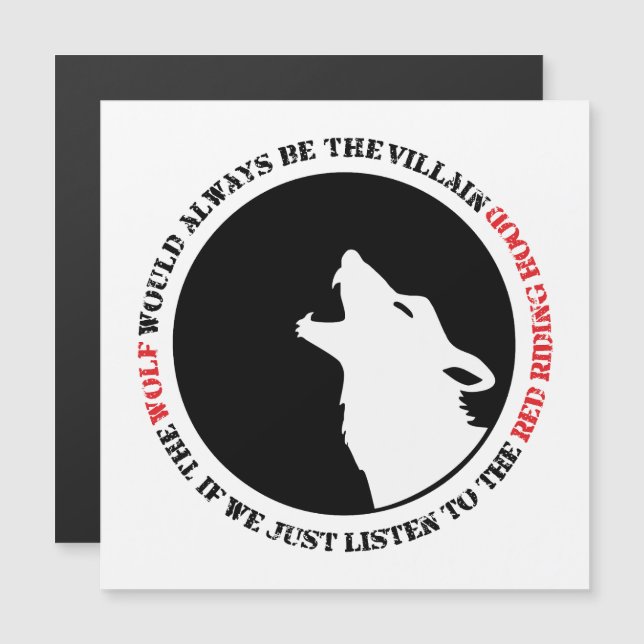 The wolf would always be the villain (Front/Back)