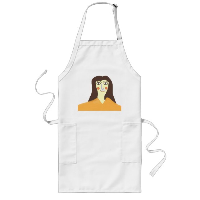 the woman abstract art long apron (Front)