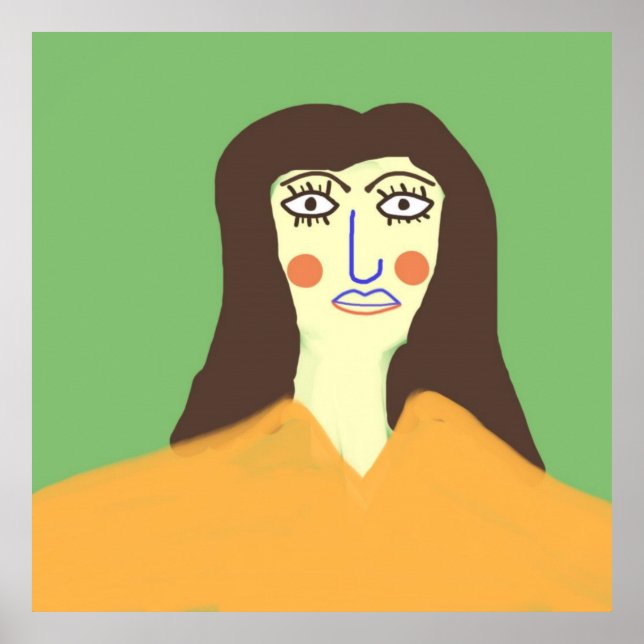 the woman abstract art poster (Front)