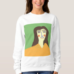 the woman abstract art sweatshirt