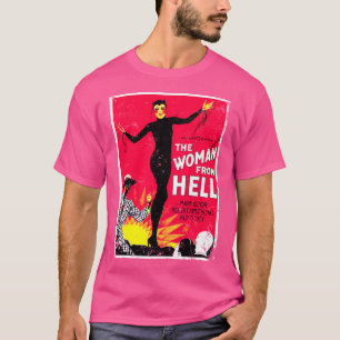 The Woman From Hell Retro Movie Poster Distressed T-Shirt