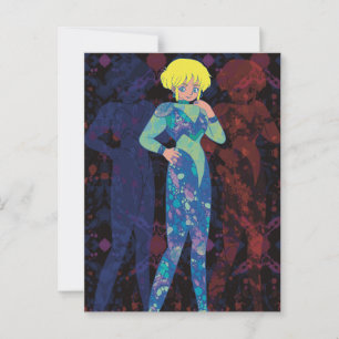 The Woman from Space Postcard