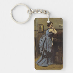 The Woman in Blue, 1874 Key Ring