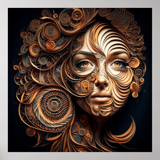 The woman in the spirals poster