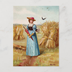 The Woman in the Wheat Field Postcard